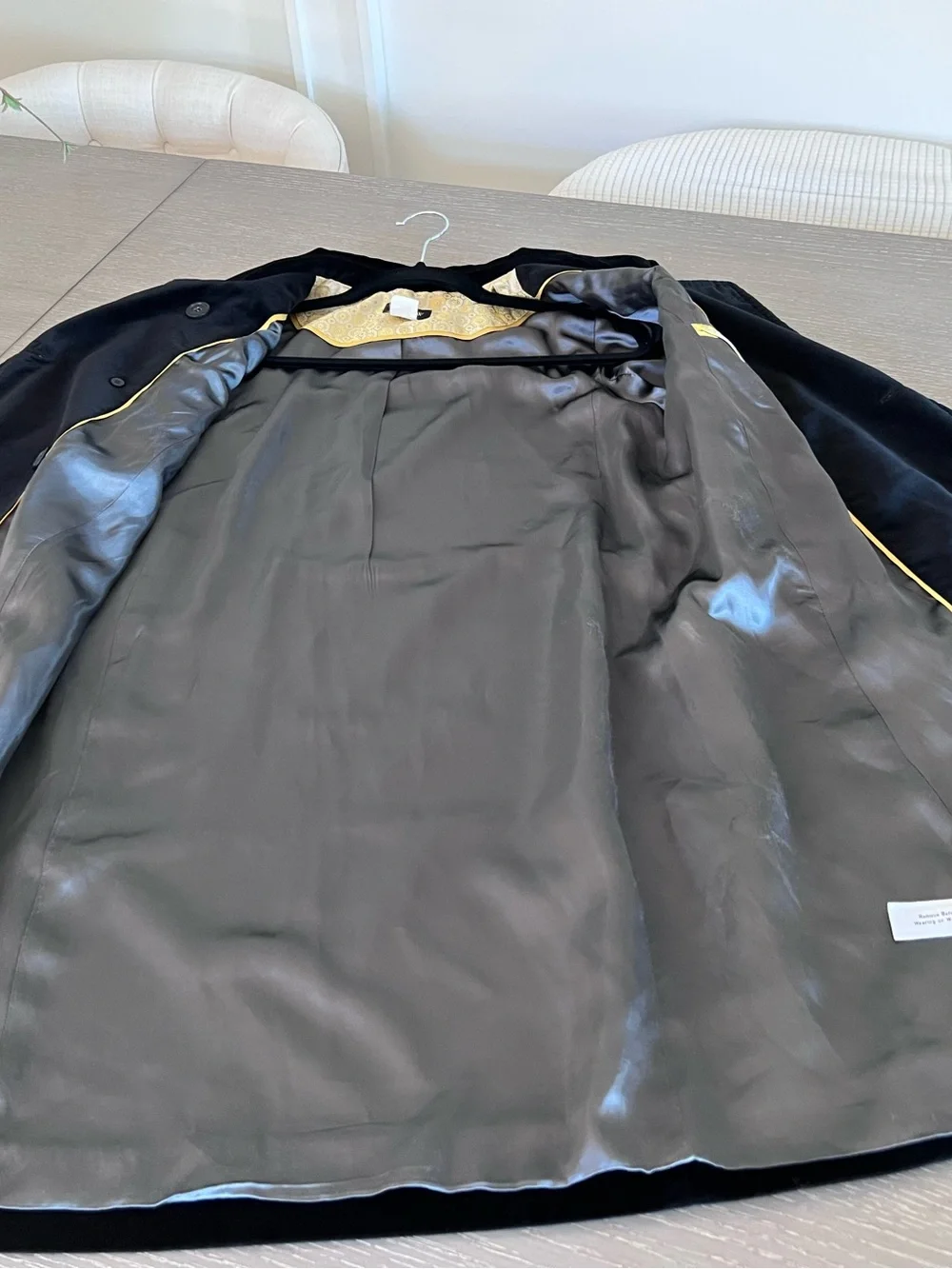 J. Crew Black Velvet Double-Breasted Peacoat